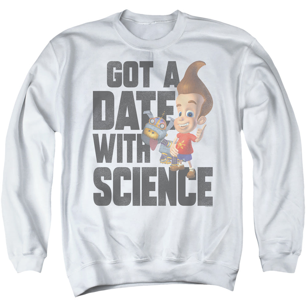 JIMMY NEUTRON : JIMMY NEUTRON SCIENCE ADULT CREW SWEAT White 2X