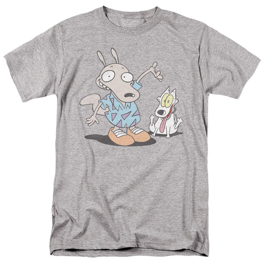 ROCKO'S MODERN LIFE : ROCKO AND SPUNKY S\S ADULT 18\1 Athletic Heather 2X