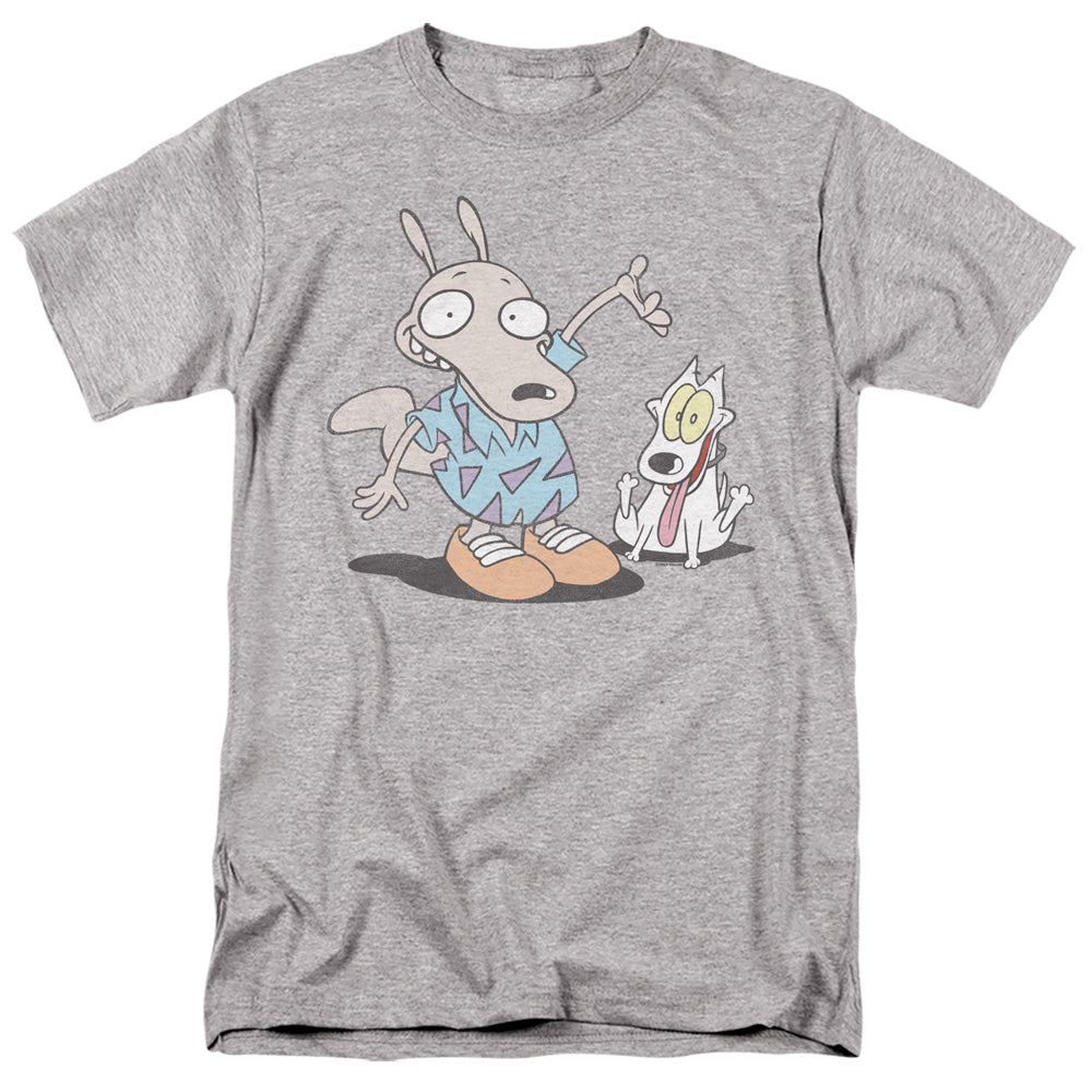 ROCKO'S MODERN LIFE : ROCKO AND SPUNKY S\S ADULT 18\1 Athletic Heather MD