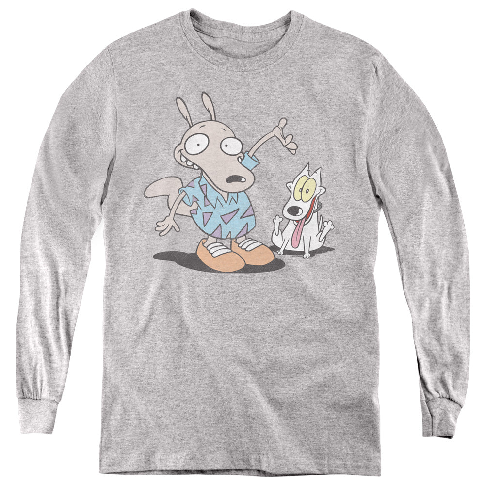 ROCKO'S MODERN LIFE : ROCKO AND SPUNKY L\S YOUTH Athletic Heather LG