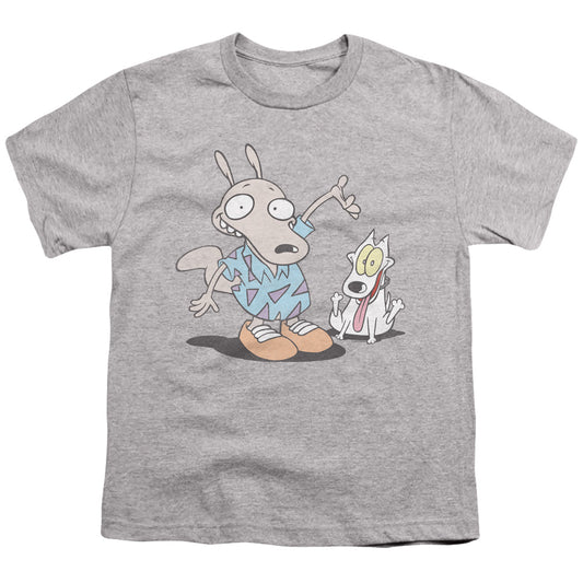 ROCKO'S MODERN LIFE : ROCKO AND SPUNKY S\S YOUTH 18\1 Athletic Heather LG