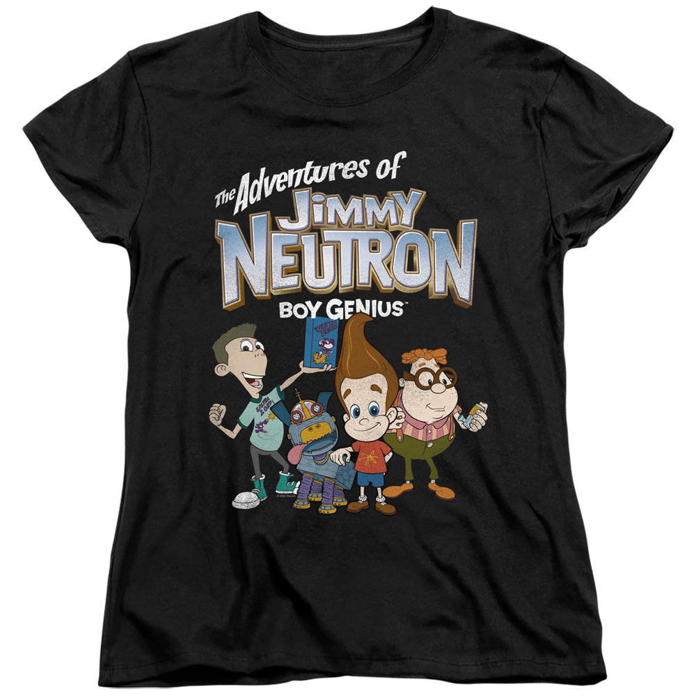 JIMMY NEUTRON : GROUP WOMENS SHORT SLEEVE Black MD