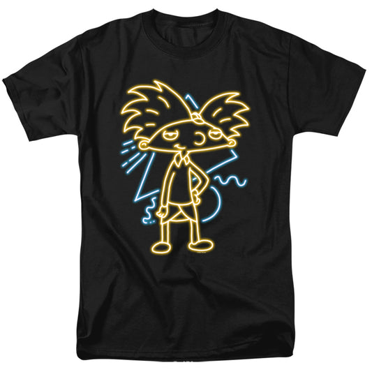 HEY ARNOLD : HEY ARNOLD NEON S\S ADULT 18\1 Black 2X