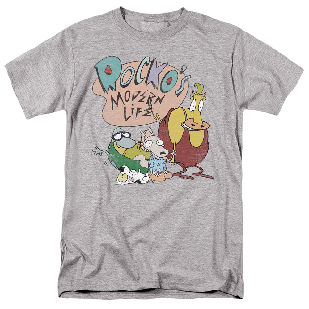 ROCKO'S MODERN LIFE : ROCKO'S MODERN LIFE LOGO GROUP S\S ADULT 18\1 Athletic Heather 3X