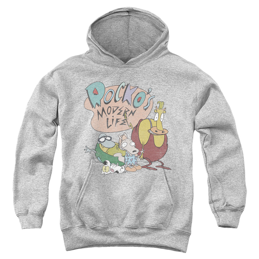 ROCKO'S MODERN LIFE : ROCKO'S MODERN LIFE LOGO GROUP YOUTH PULL OVER HOODIE Athletic Heather MD