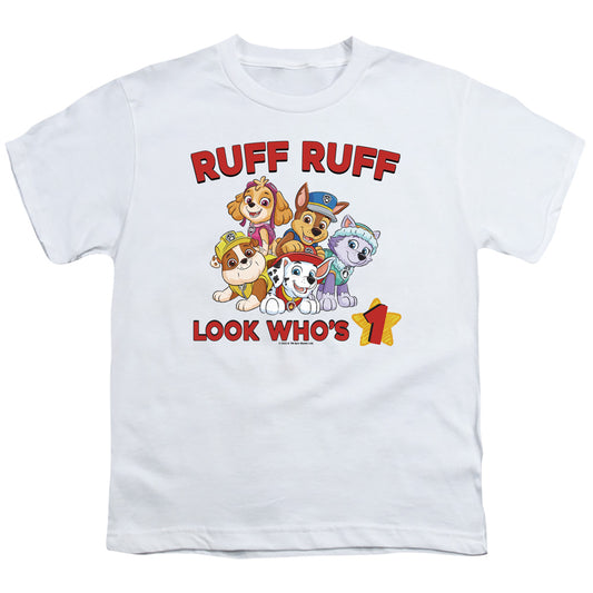 PAW PATROL : RUFF RUFF BIRTHDAY S\S YOUTH 18\1 White LG