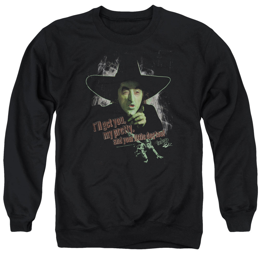 THE WIZARD OF OZ : AND YOUR LITTLE DOG TOO ADULT CREW SWEAT Black 3X