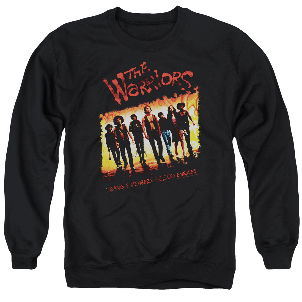 WARRIORS : ONE GANG ADULT CREW NECK SWEATSHIRT BLACK 2X