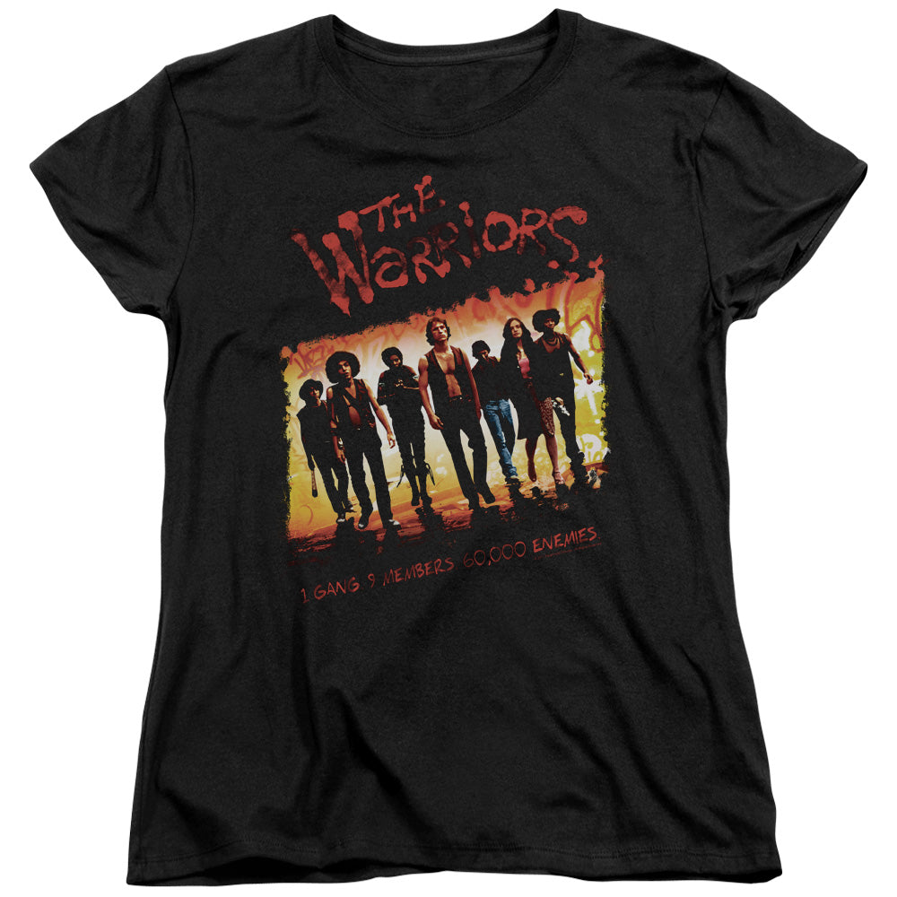 WARRIORS : ONE GANG S\S WOMENS TEE BLACK MD