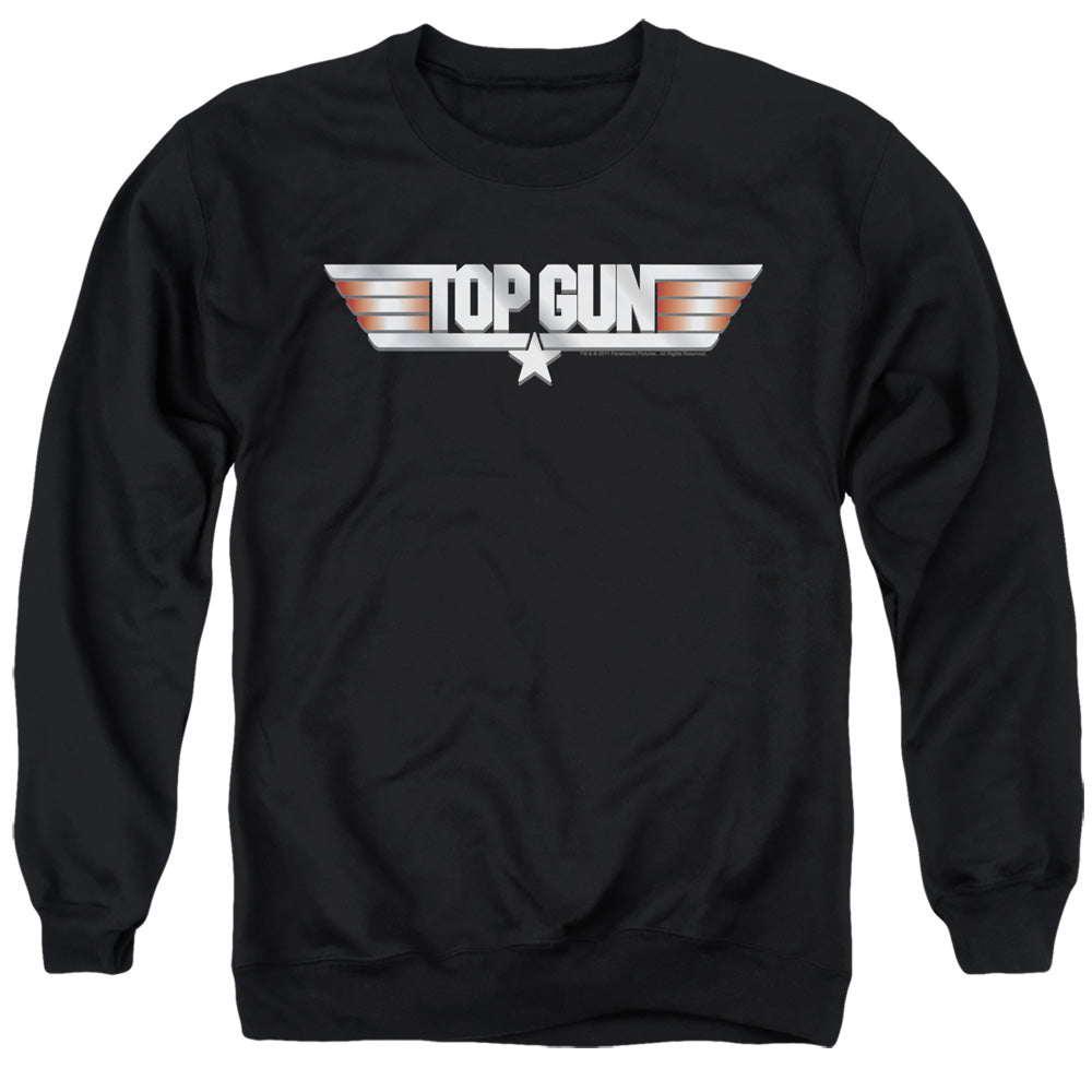 TOP GUN : LOGO ADULT CREW NECK SWEATSHIRT BLACK 2X