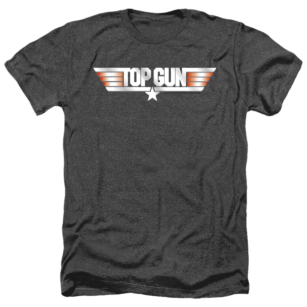 TOP GUN : LOGO ADULT HEATHER BLACK SM