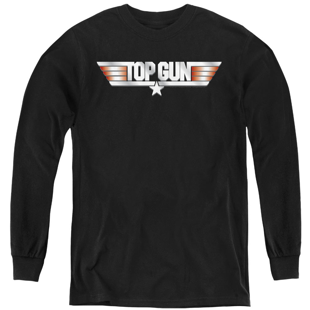 TOP GUN : LOGO L\S YOUTH BLACK LG