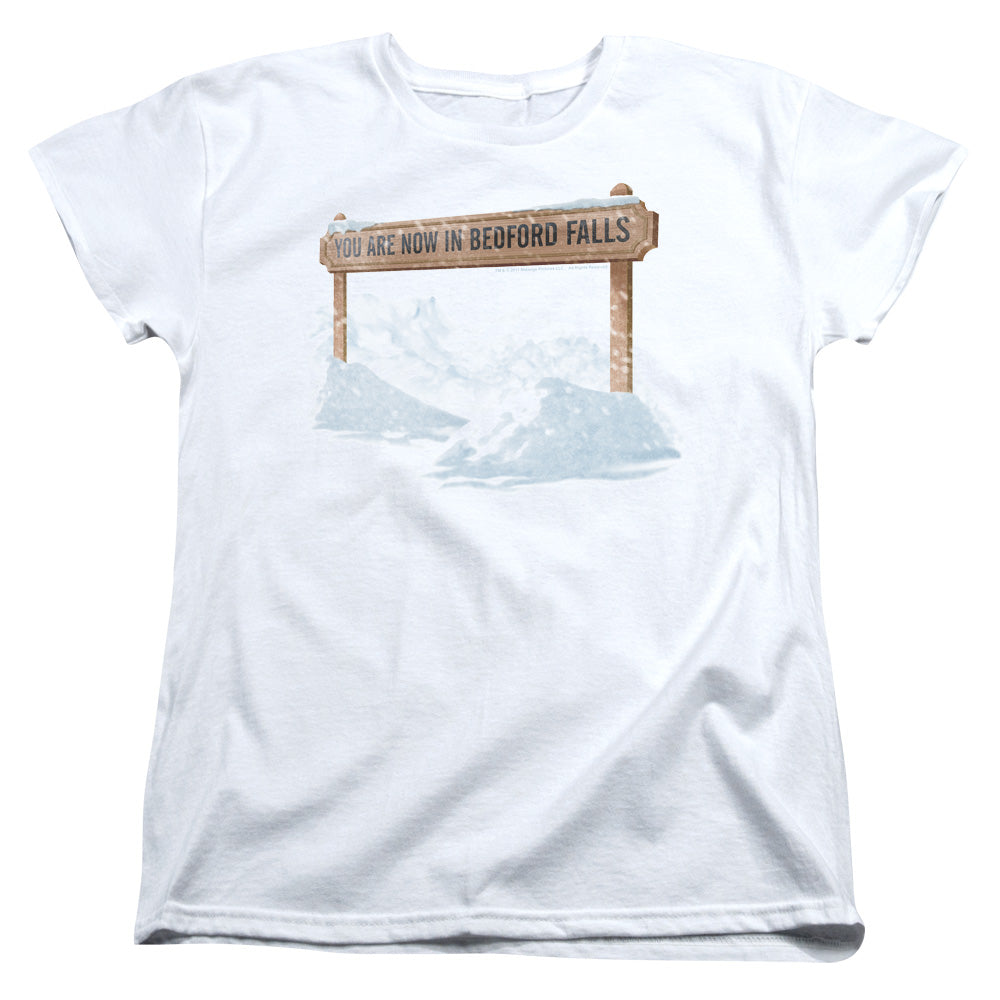 IT'S A WONDERFUL LIFE : BEDFORD FALLS S\S WOMENS TEE White XL