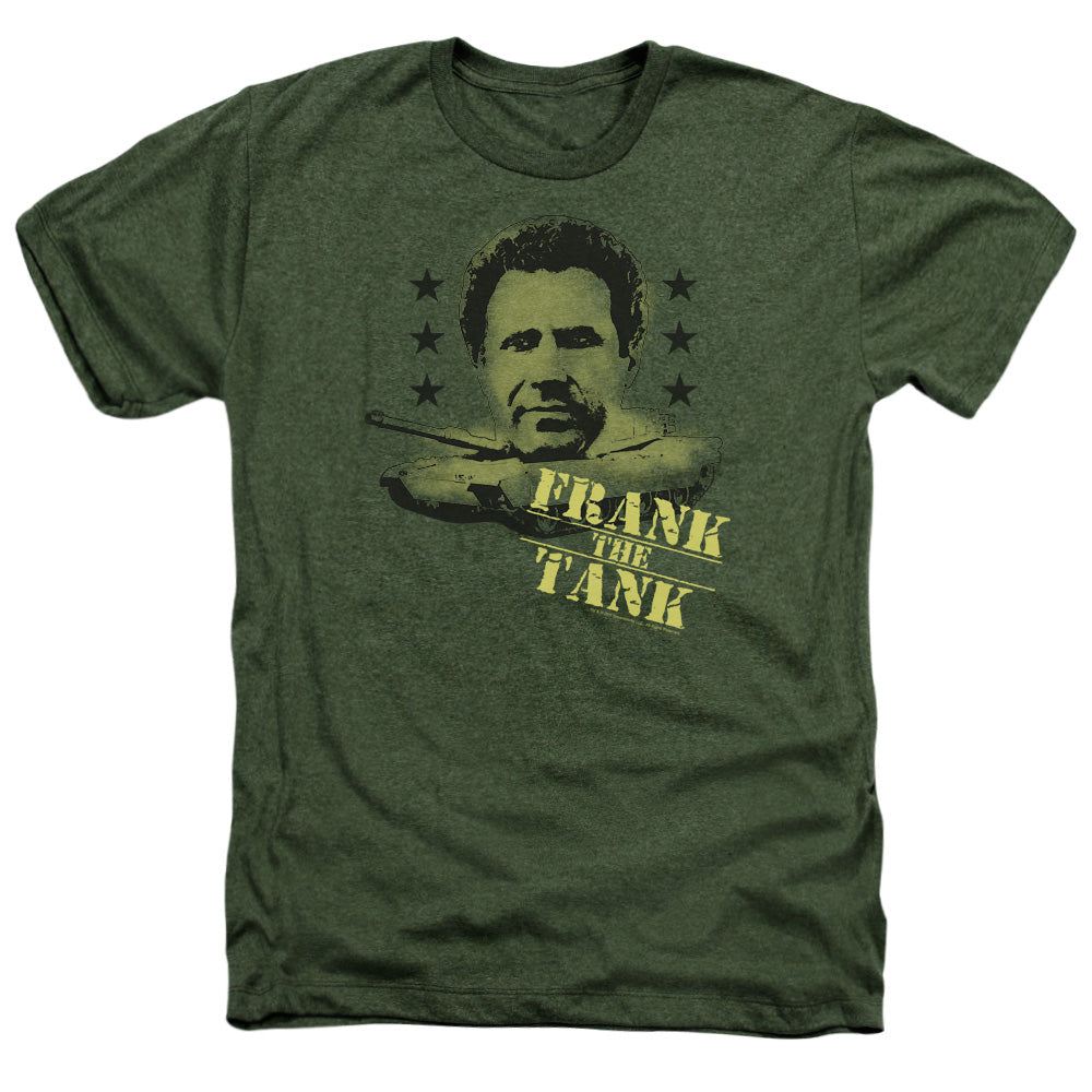 OLD SCHOOL : FRANK THE TANK ADULT REGULAR FIT HEATHER SHORT SLEEVE MILITARY GREEN 3X