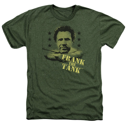 OLD SCHOOL : FRANK THE TANK ADULT REGULAR FIT HEATHER SHORT SLEEVE MILITARY GREEN 3X