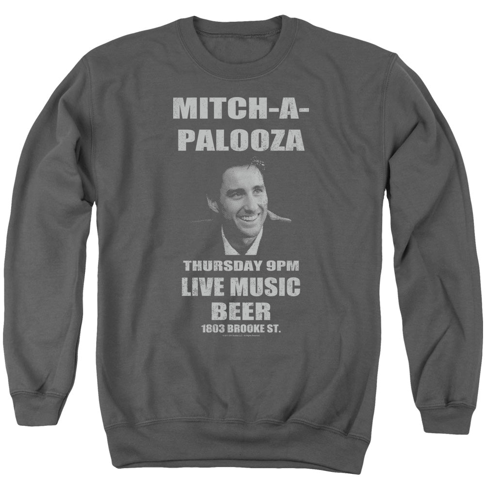 OLD SCHOOL : MITCHAPALOOZA ADULT CREW NECK SWEATSHIRT CHARCOAL 3X