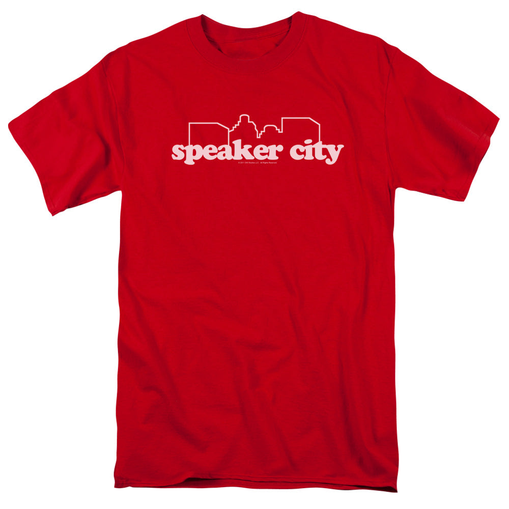 OLD SCHOOL : SPEAKER CITY LOGO S\S ADULT 18\1 RED 2X