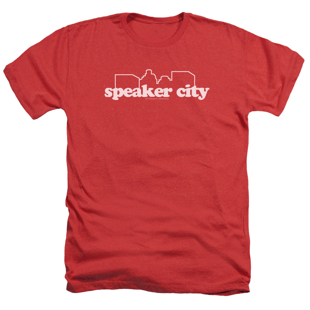 OLD SCHOOL : SPEAKER CITY LOGO ADULT HEATHER RED 2X