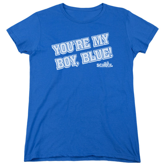 OLD SCHOOL : MY BOY BLUE WOMENS SHORT SLEEVE ROYAL BLUE 2X