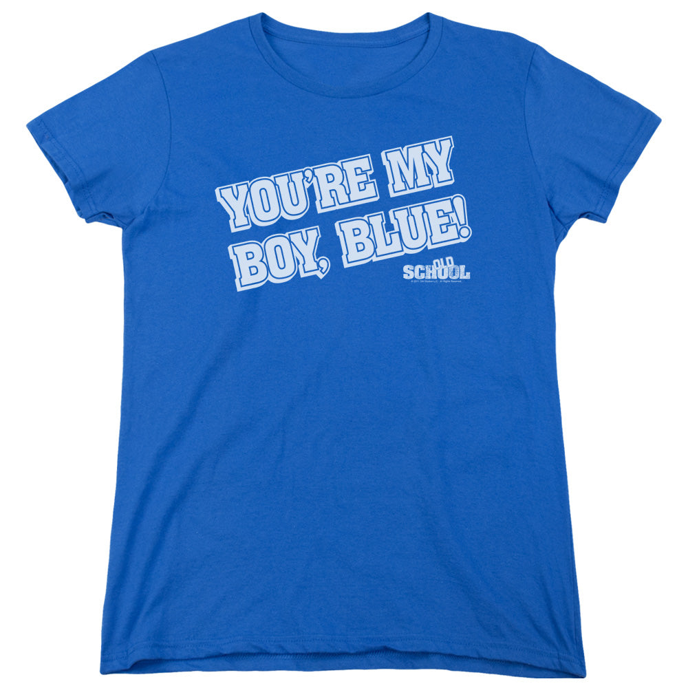 OLD SCHOOL : MY BOY BLUE WOMENS SHORT SLEEVE ROYAL BLUE SM