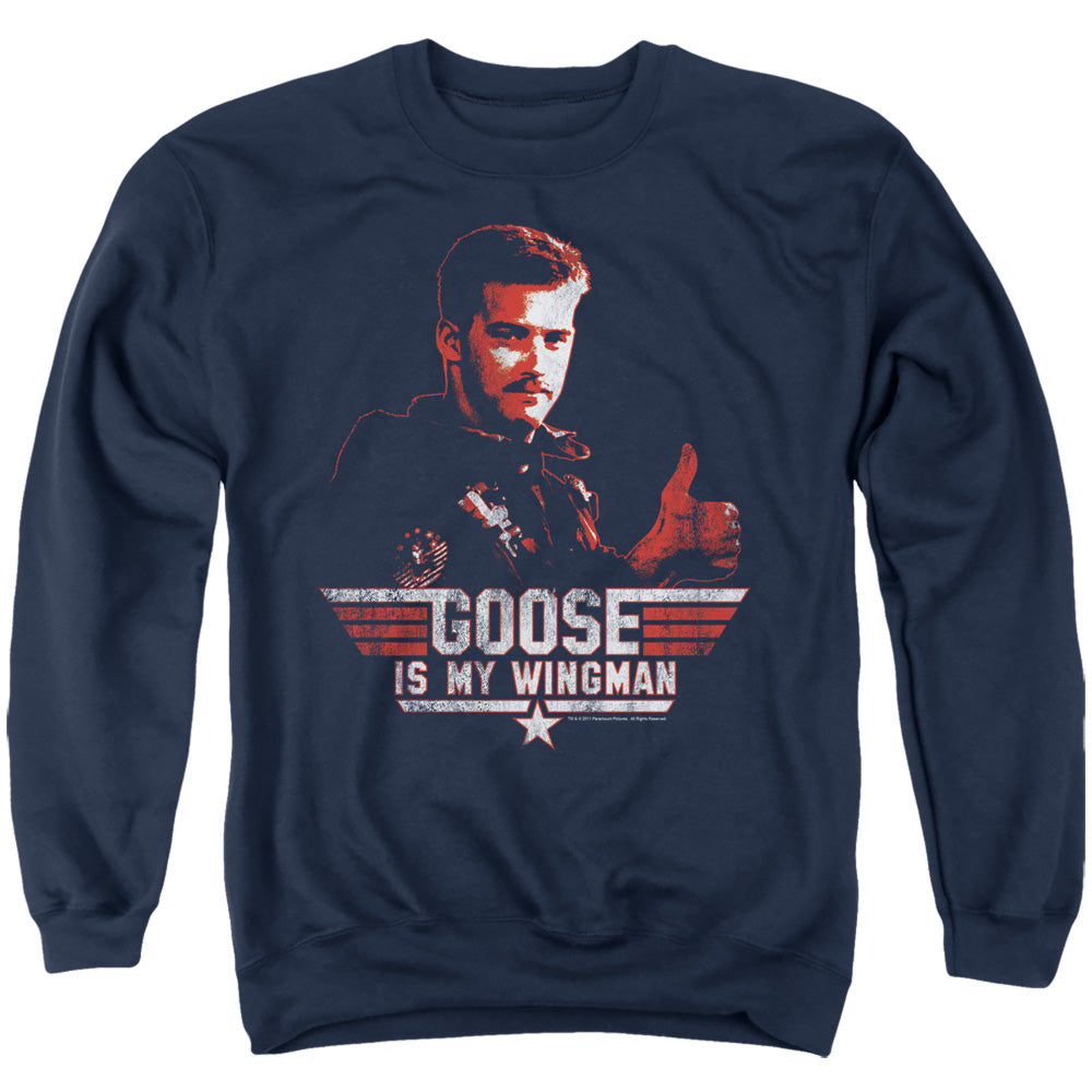 TOP GUN : WINGMAN GOOSE ADULT CREW NECK SWEATSHIRT NAVY 2X