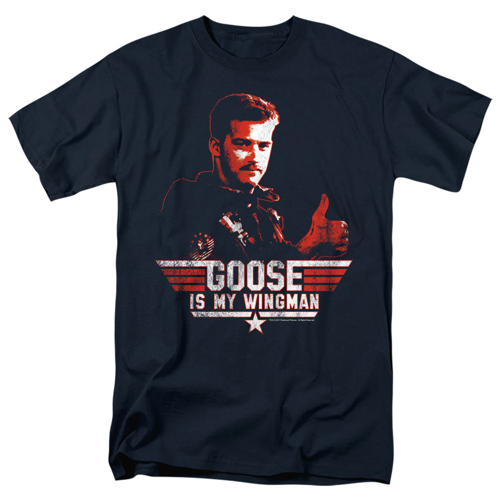 TOP GUN : WINGMAN GOOSE S\S ADULT 18\1 NAVY 2X