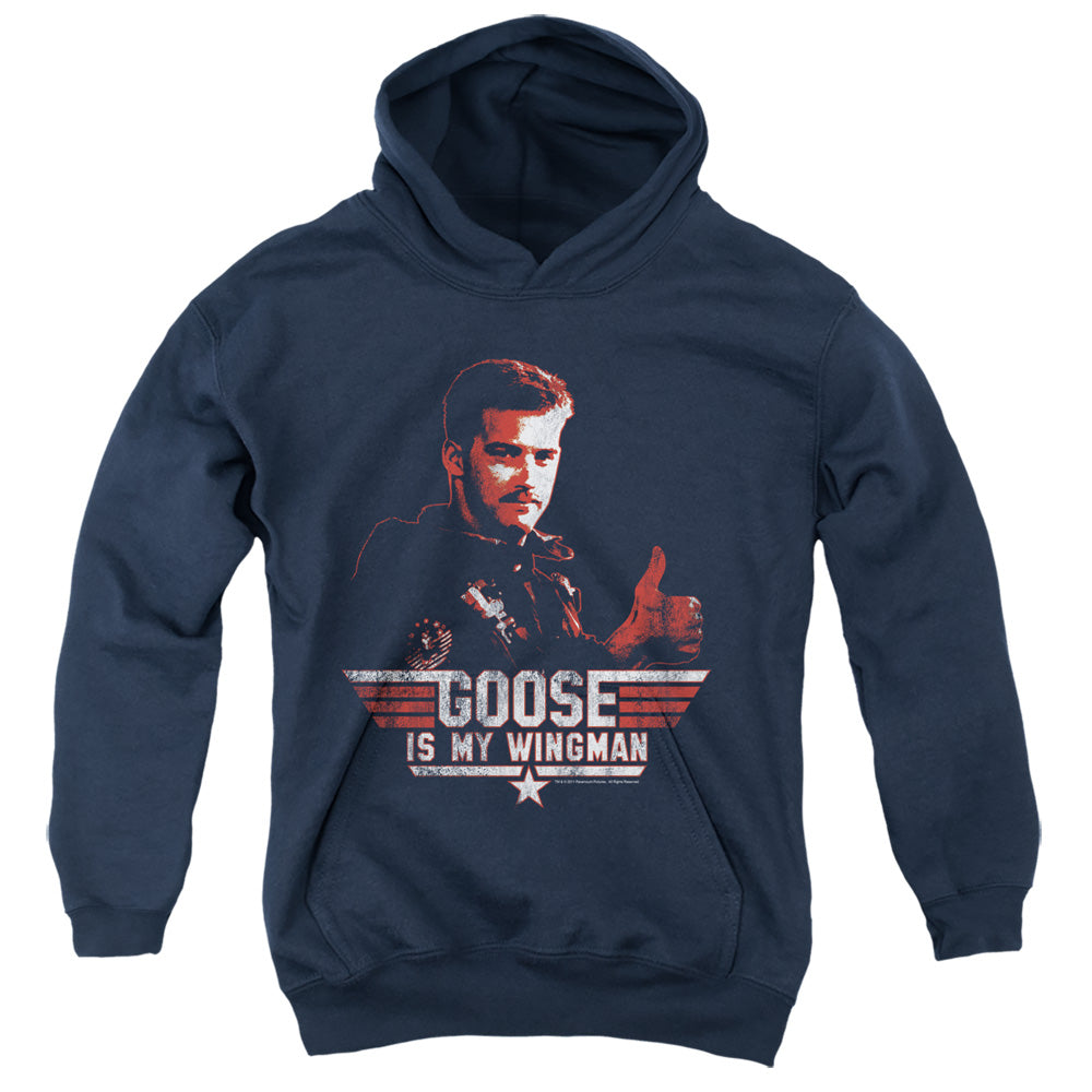 TOP GUN : WINGMAN GOOSE YOUTH PULL OVER HOODIE NAVY LG