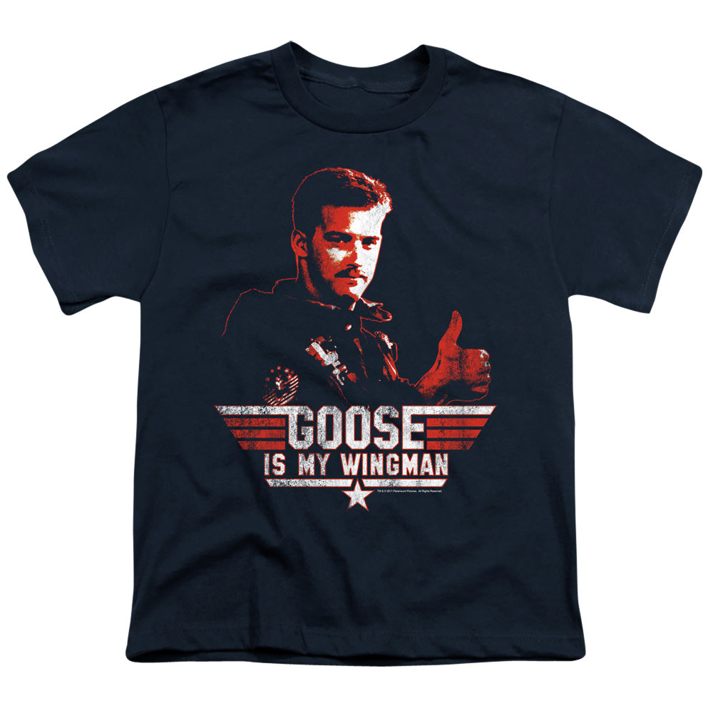 TOP GUN : WINGMAN GOOSE S\S YOUTH 18\1 NAVY LG