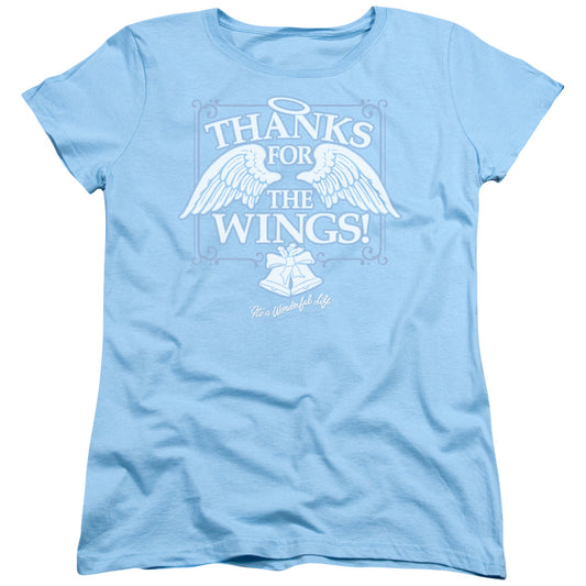 IT'S A WONDERFUL LIFE : DEAR GEORGE S\S WOMENS TEE Light Blue LG