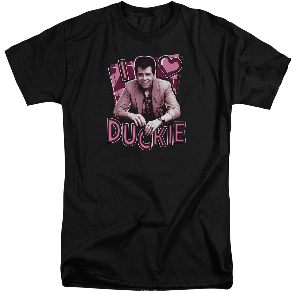 PRETTY IN PINK : I HEART DUCKIE S\S ADULT TALL BLACK 2X