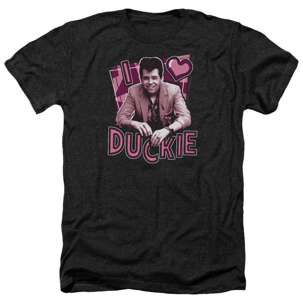 PRETTY IN PINK : I HEART DUCKIE ADULT HEATHER BLACK 2X