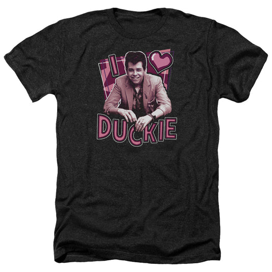 PRETTY IN PINK : I HEART DUCKIE ADULT HEATHER BLACK 3X