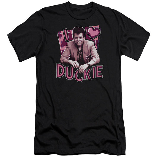 PRETTY IN PINK : I HEART DUCKIE PREMIUM CANVAS ADULT SLIM FIT 30\1 BLACK 2X