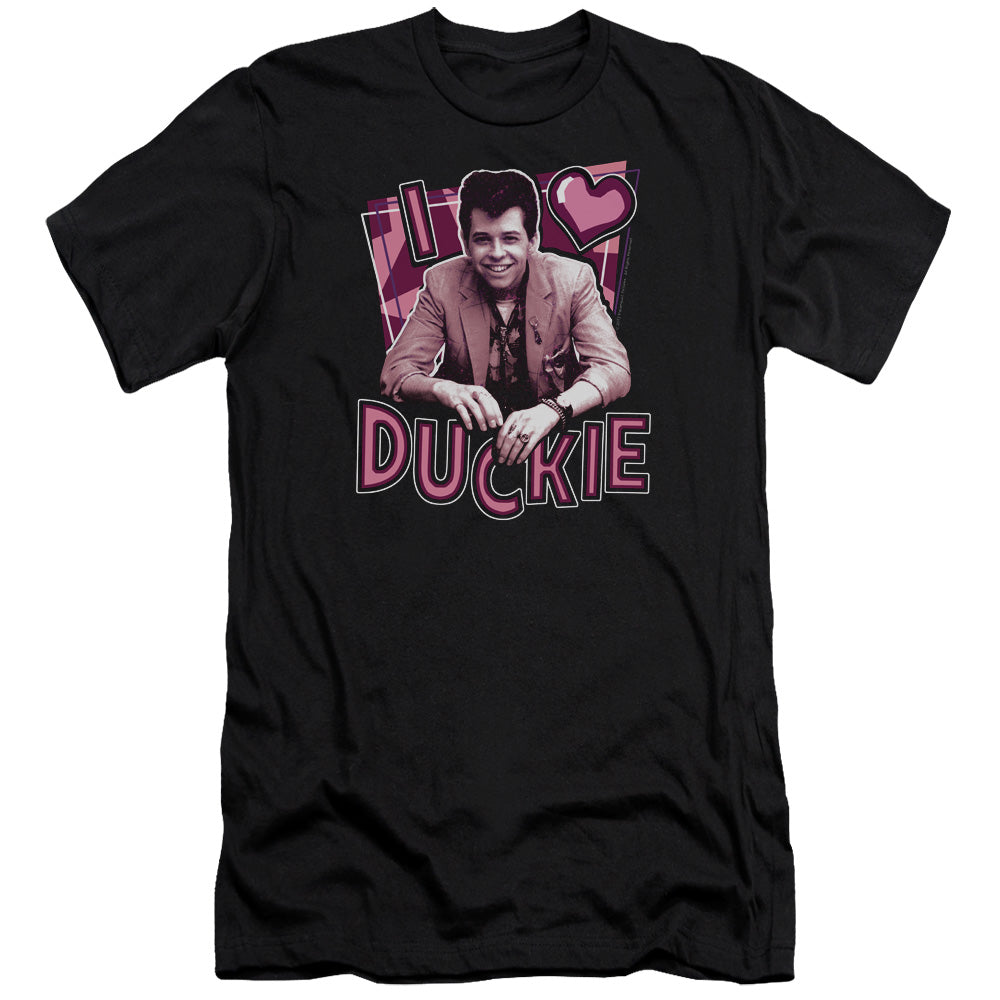 PRETTY IN PINK : I HEART DUCKIE PREMIUM CANVAS ADULT SLIM FIT 30\1 BLACK SM