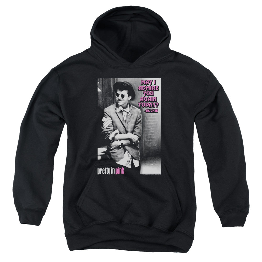 PRETTY IN PINK : ADMIRE YOUTH PULL OVER HOODIE BLACK LG