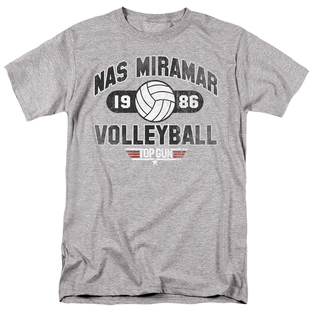 TOP GUN : NAS MIRAMAR VOLLEYBALL S\S ADULT 18\1 ATHLETIC HEATHER 2X