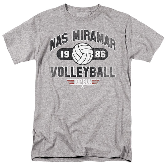 TOP GUN : NAS MIRAMAR VOLLEYBALL S\S ADULT 18\1 ATHLETIC HEATHER LG