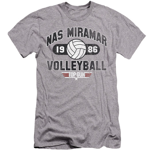 TOP GUN : NAS MIRAMAR VOLLEYBALL PREMIUM CANVAS ADULT SLIM FIT 30\1 ATHLETIC HEATHER SM