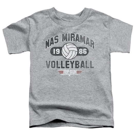 TOP GUN : NAS MIRAMAR VOLLEYBALL S\S TODDLER TEE ATHLETIC HEATHER LG (4T)