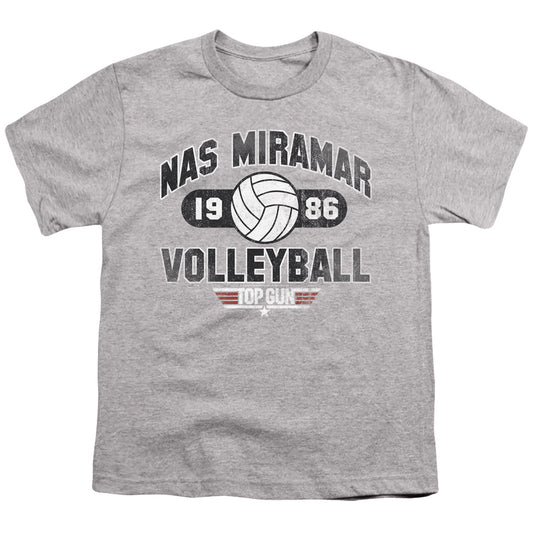 TOP GUN : NAS MIRAMAR VOLLEYBALL S\S YOUTH 18\1 ATHLETIC HEATHER XL