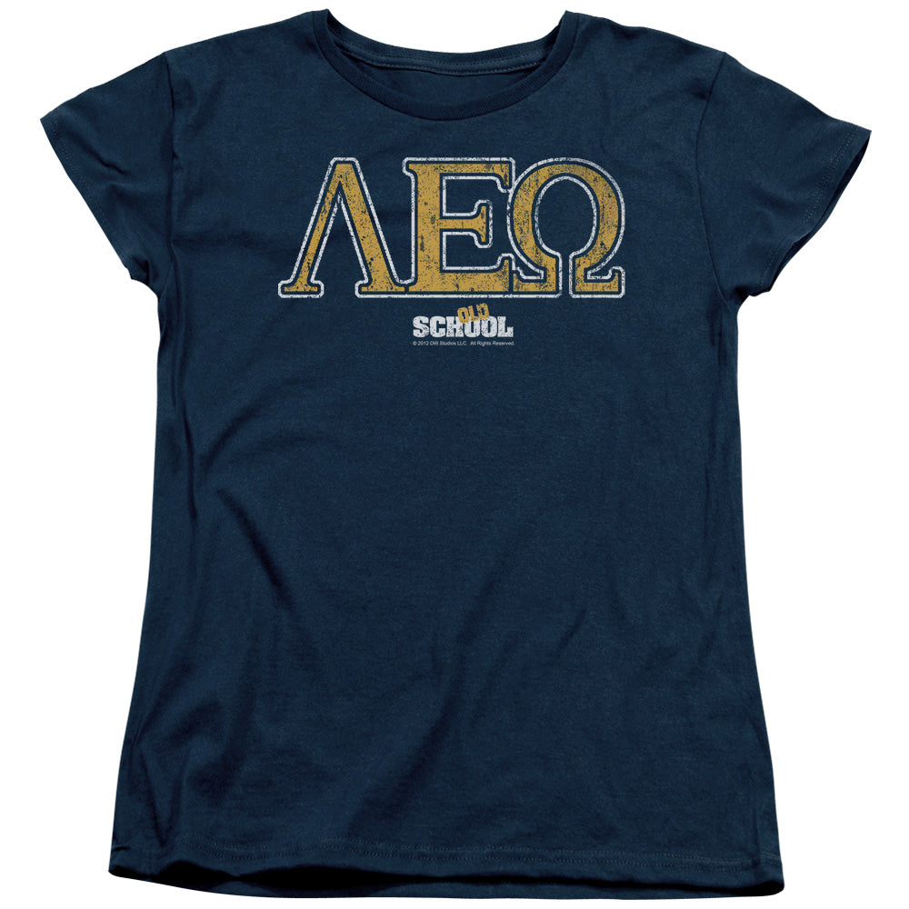 OLD SCHOOL : LEO S\S WOMENS TEE NAVY 2X