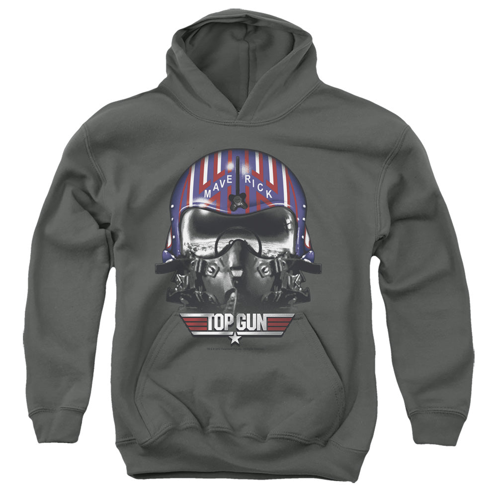 TOP GUN : MAVERICK HELMET YOUTH PULL OVER HOODIE CHARCOAL LG