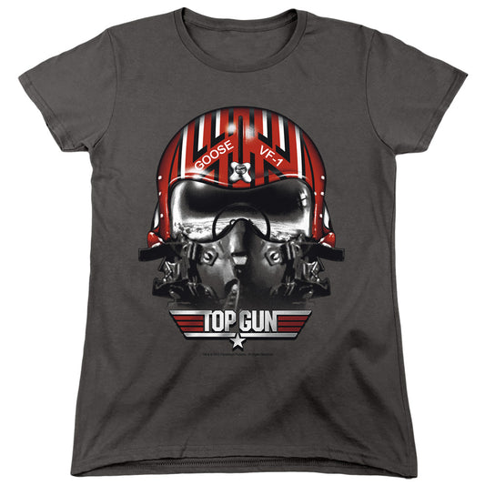 TOP GUN : GOOSE HELMET WOMENS SHORT SLEEVE CHARCOAL MD