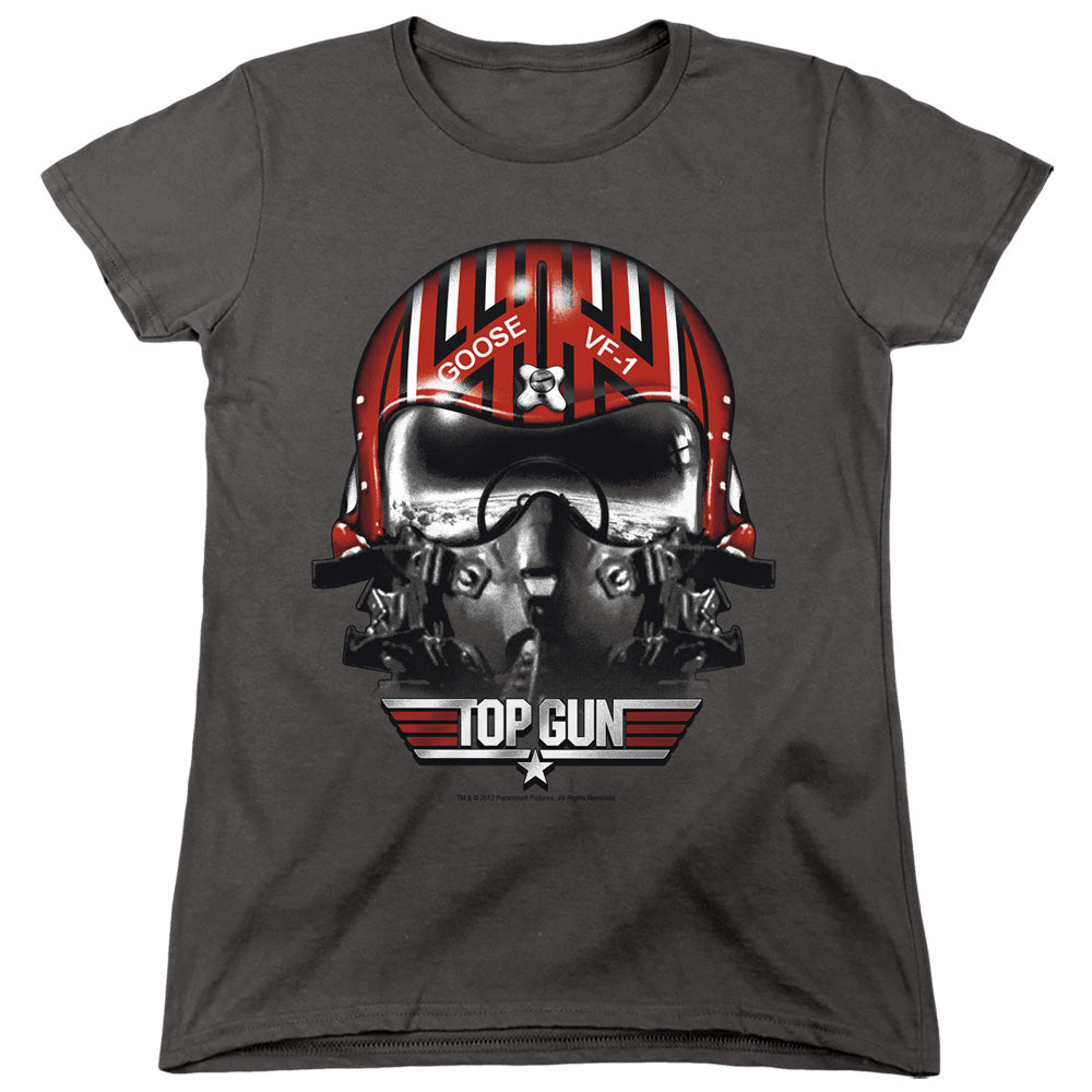 TOP GUN : GOOSE HELMET WOMENS SHORT SLEEVE CHARCOAL LG