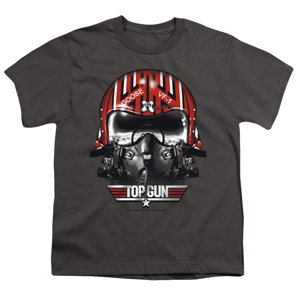 TOP GUN : GOOSE HELMET S\S YOUTH 18\1 CHARCOAL LG