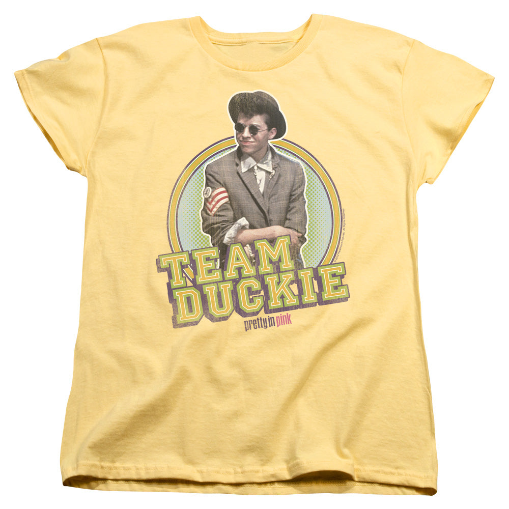 PRETTY IN PINK : TEAM DUCKIE S\S WOMENS TEE BANANA 2X