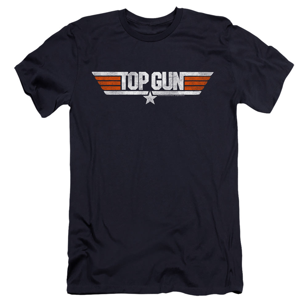 TOP GUN : DISTRESSED LOGO PREMIUM CANVAS ADULT SLIM FIT 30\1 NAVY 2X