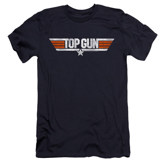 TOP GUN : DISTRESSED LOGO PREMIUM CANVAS ADULT SLIM FIT 30\1 NAVY 2X