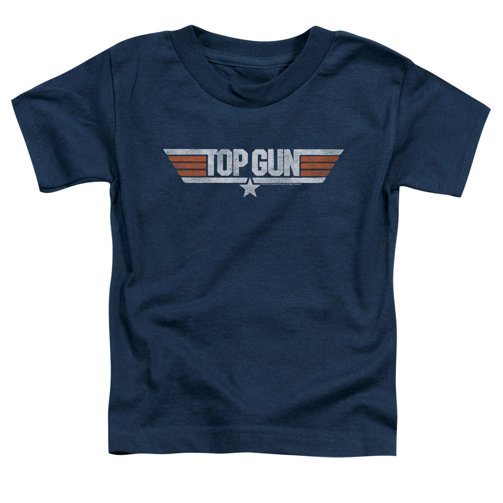 TOP GUN : DISTRESSED LOGO S\S TODDLER TEE Navy LG (4T)