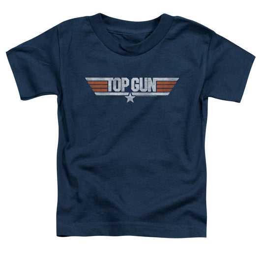 TOP GUN : DISTRESSED LOGO S\S TODDLER TEE Navy SM (2T)